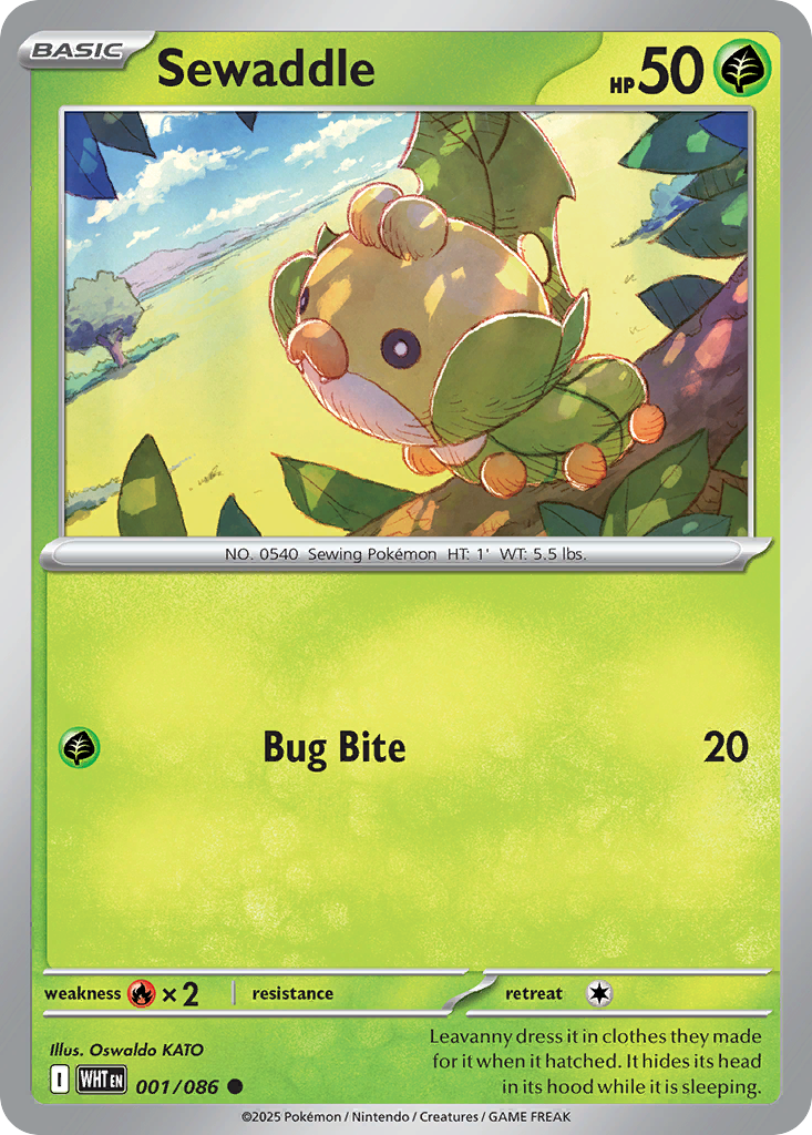 001/086 - Sewaddle - [Common] - Reverse Holo