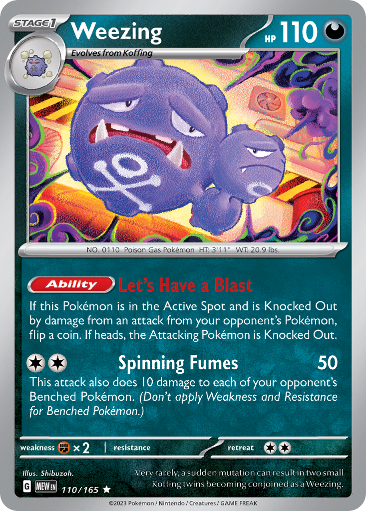 110/165 - Weezing - [Rare] - Holo
