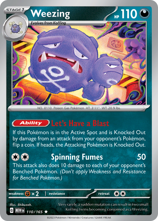 110/165 - Weezing - [Rare] - Holo