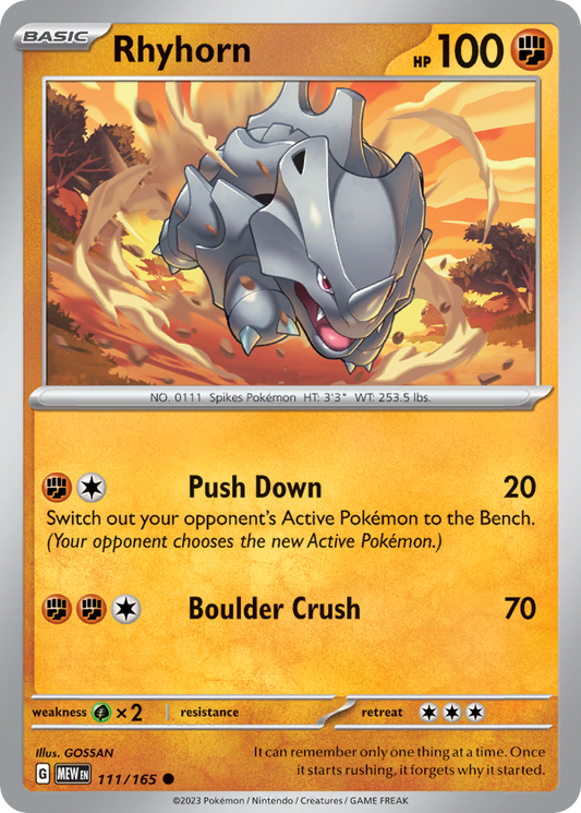 111/165 - Rhyhorn - [Common]