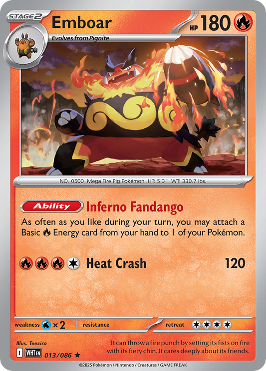 013/086 - Emboar - [Rare] - Holo