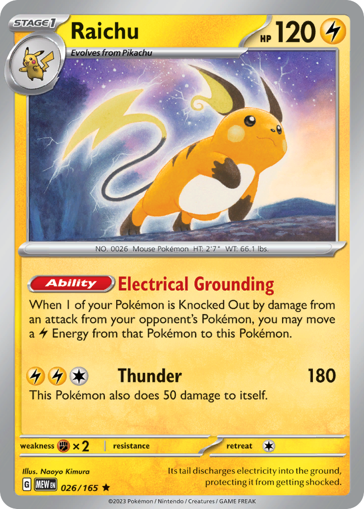 026/165 - Raichu - [Rare] - Holo