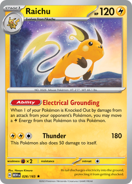 026/165 - Raichu - [Rare] - Holo