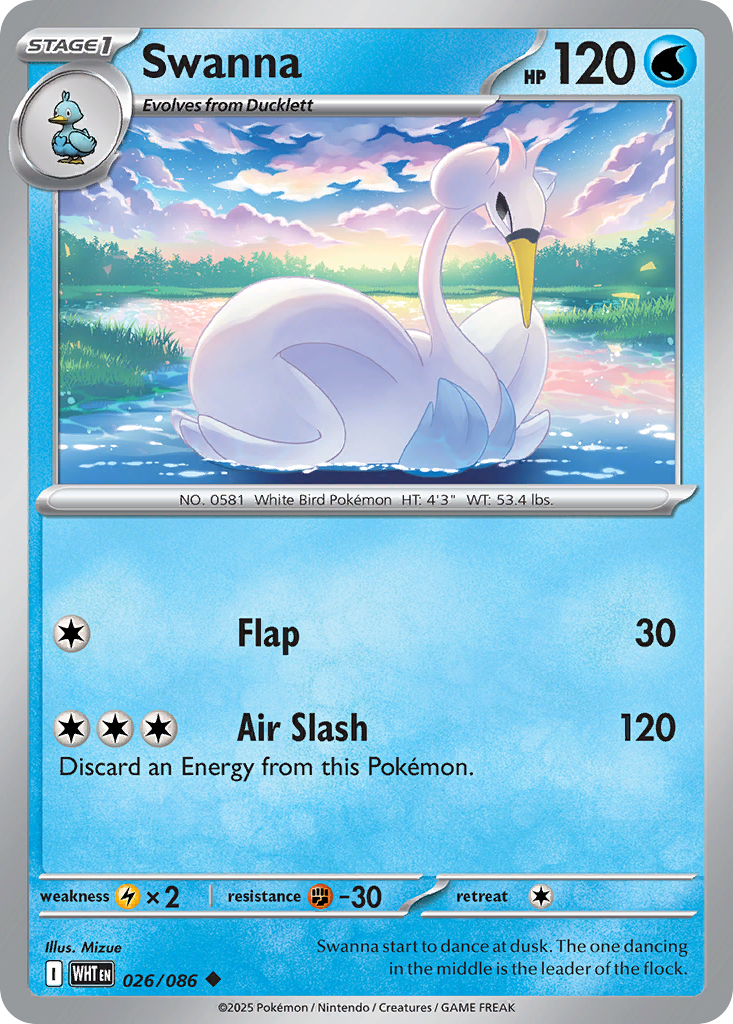 026/086 - Swanna - [Uncommon] - Reverse Holo