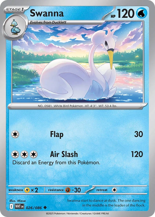 026/086 - Swanna - [Uncommon] - Reverse Holo