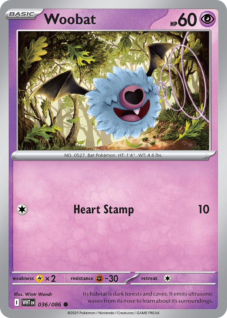 036/086 - Woobat - [Common] - Reverse Holo