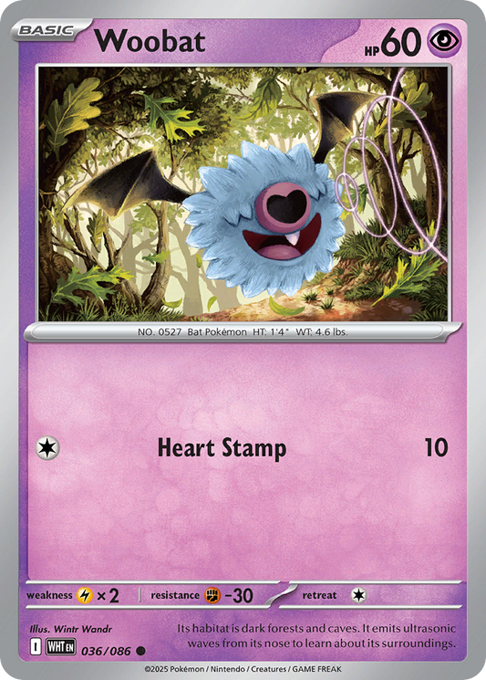 036/086 - Woobat - [Common] - Reverse Holo
