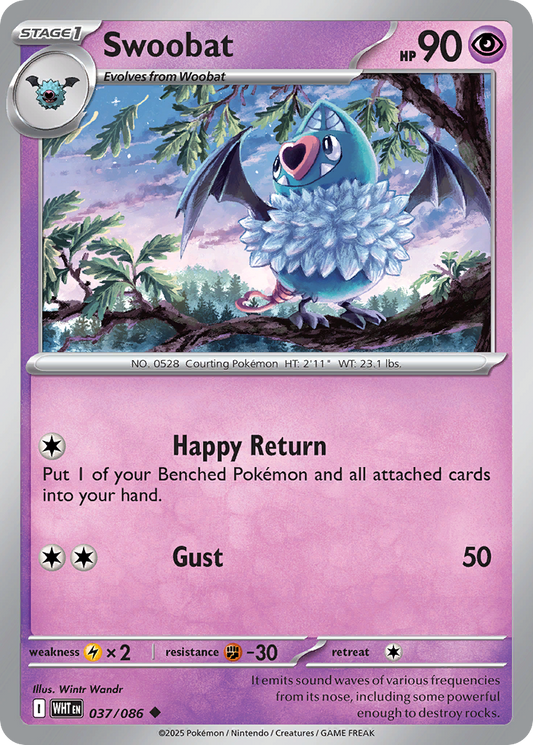 037/086 - Swoobat - [Uncommon] - Reverse Holo