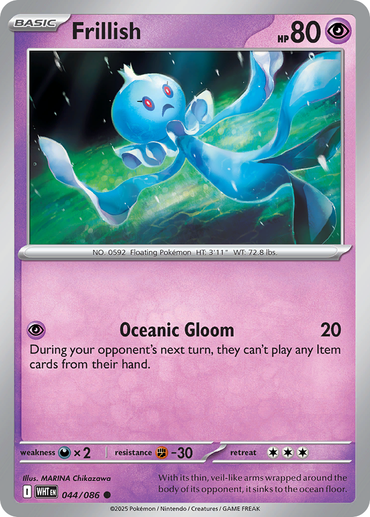 044/086 - Frillish - [Common] - Reverse Holo