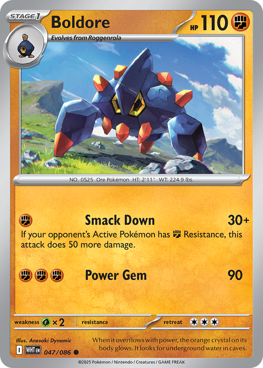 047/086 - Boldore - [Common] - Reverse Holo