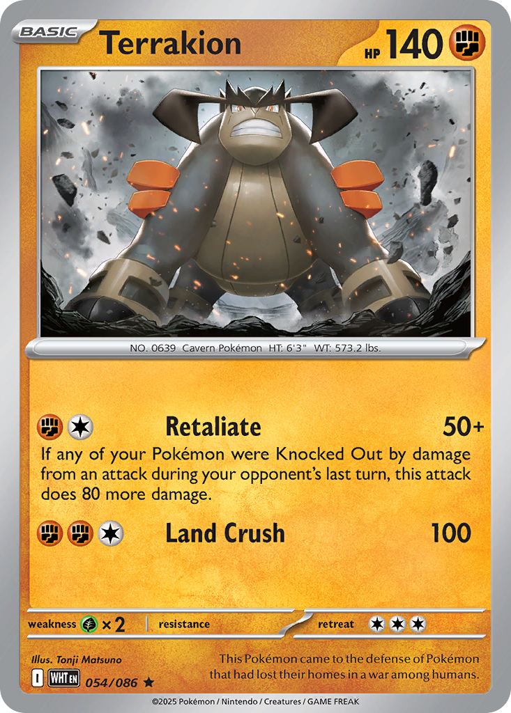 054/086 - Terrakion - [Rare] Holo