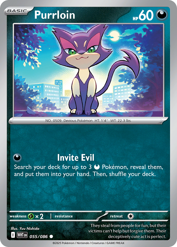 055/086 - Purrloin - [Common] Reverse Holo