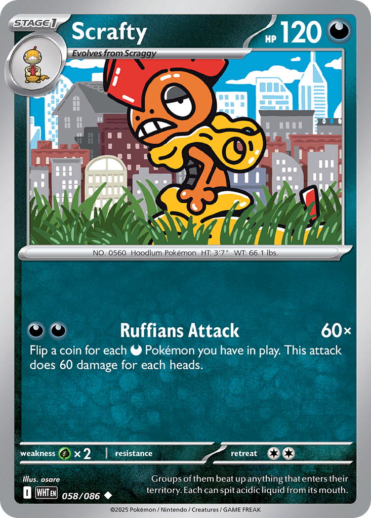 058/086 - Scrafty - [Uncommon] - Reverse Holo