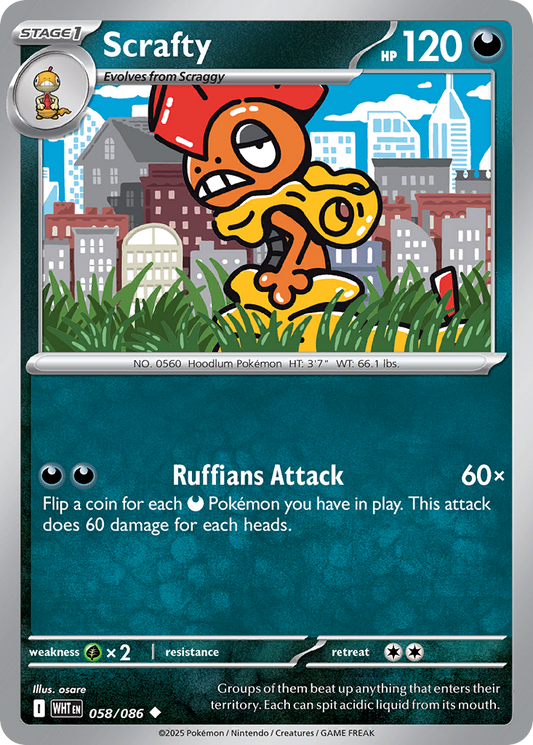 058/086 - Scrafty - [Uncommon] - Reverse Holo