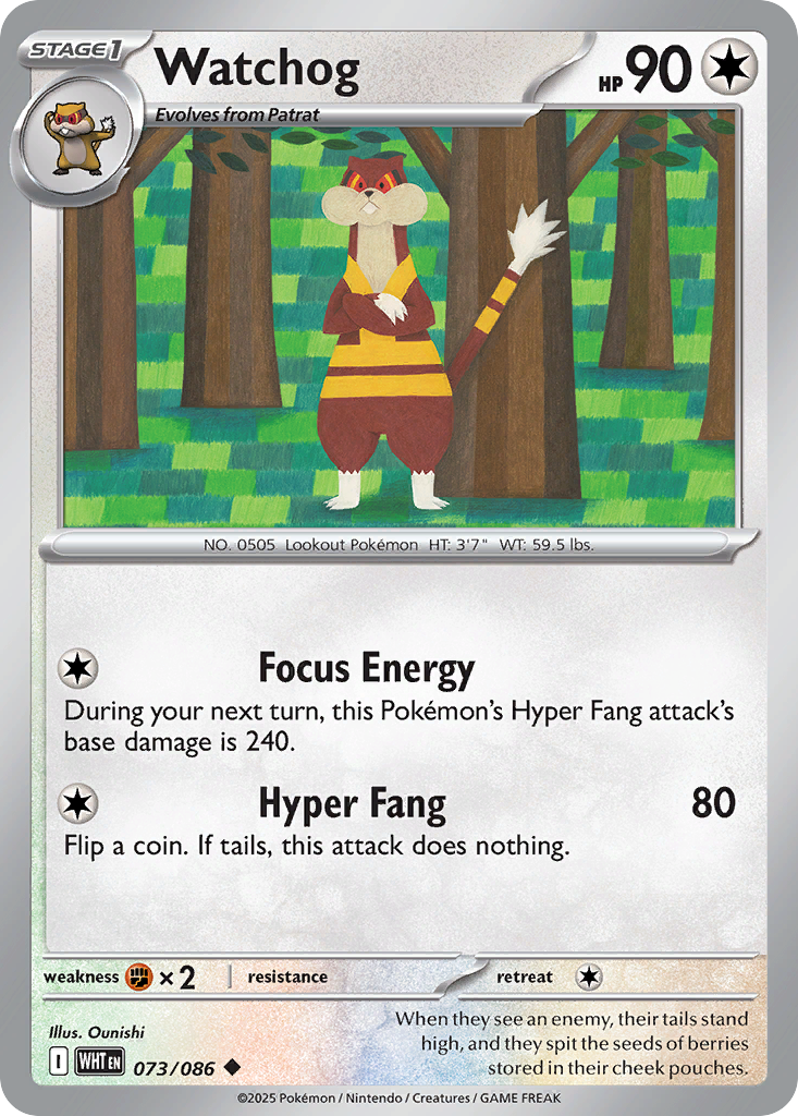 073/086 - Watchog - [Uncommon] Reverse Holo