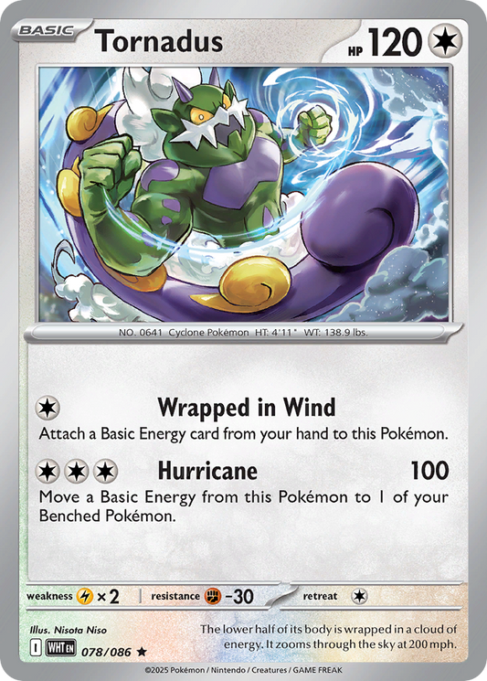 078/086 - Tornadus - [Rare] - Holo